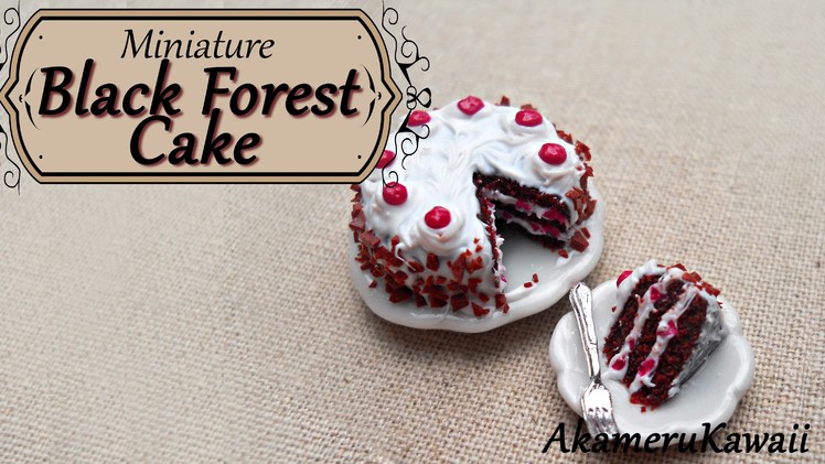 Miniature Black Forest Cake - Polymer Clay Tutorial
