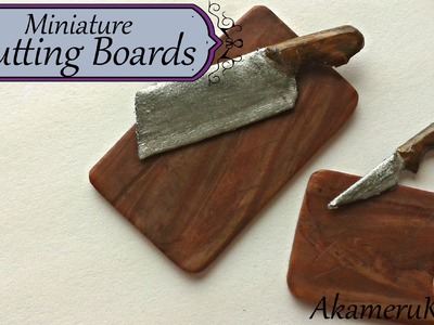 Miniature Cutting boards from polymer clay - Dollhouse miniature tutorial