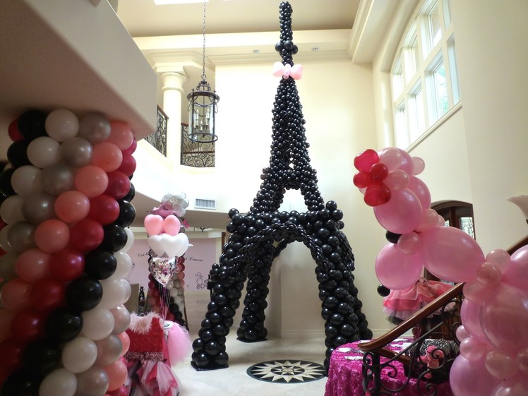 Pink Poodle in Paris Theme Birthday Decoration. DreamARK Events