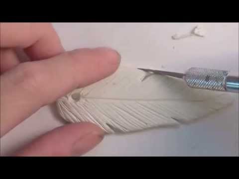 Polymer Clay Feather Pendant Tutorial (Part 1 of 2)