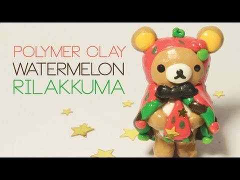 [Polymer Clay Tutorial] Watermelon Rilakkuma