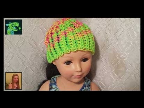 American Girl  Doll (size) Hat on The Rainbow Loom Original Design by Willlowcreat