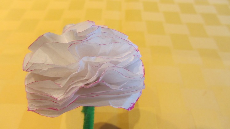 How to Make a Easy Carnation Tissue Paper Flower