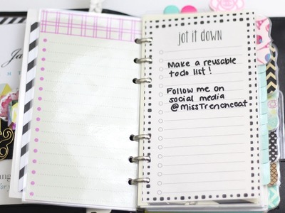 How to Make Reusable To Do Lists for Your Filofax