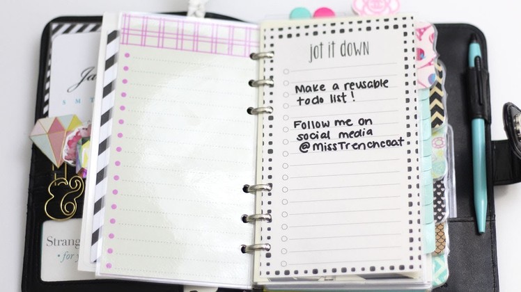 How to Make Reusable To Do Lists for Your Filofax
