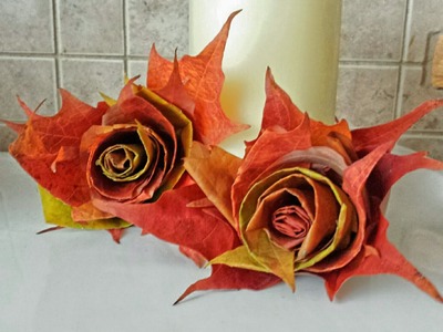 How to make Rolled Leaf Roses with Maple Leaves