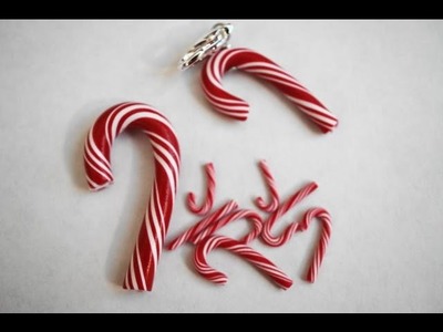 Miniature Candy Cane Tutorial, Polymer Clay Candy Cane