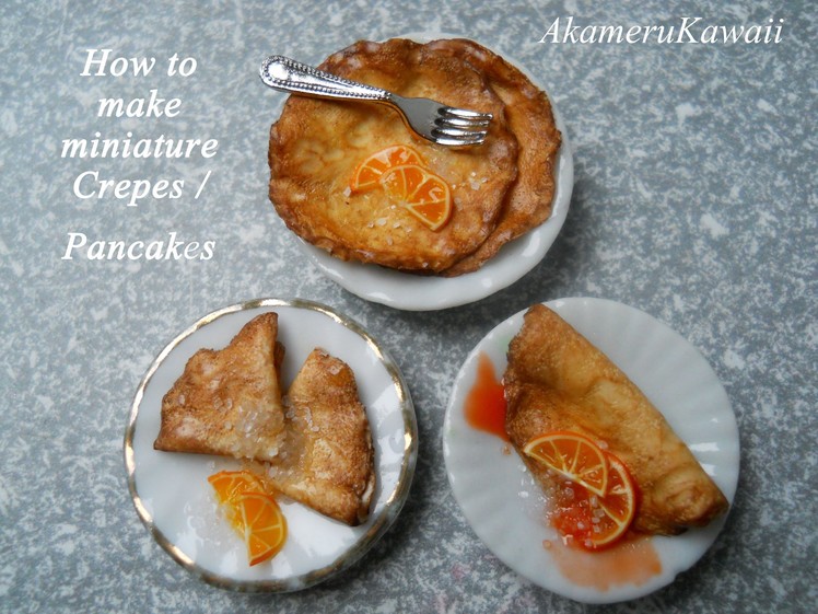 Miniature crepes Tutorial - 1:12 scale polymer clay dollhouse food