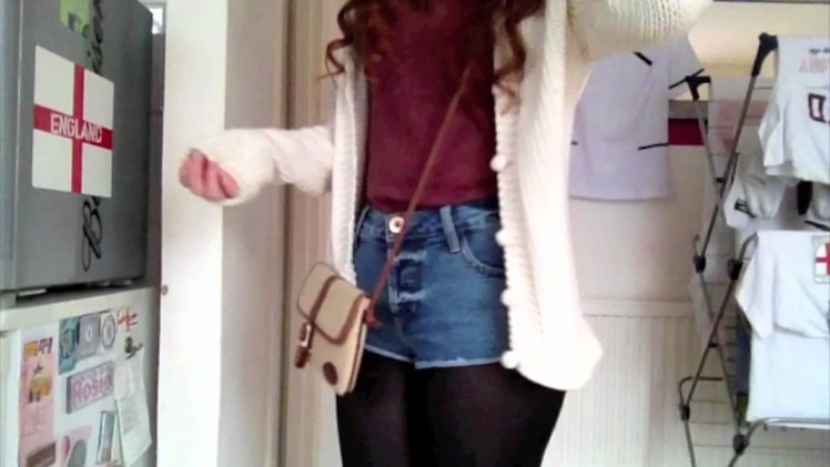 OOTD - Denim shorts and chunky cardigans