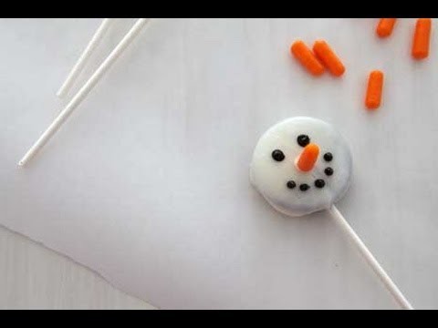 Oreo Cookie Snowman Pops