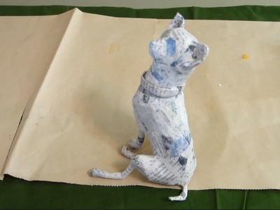 Paper Mache Chihuahua, Adding the Paper Mache