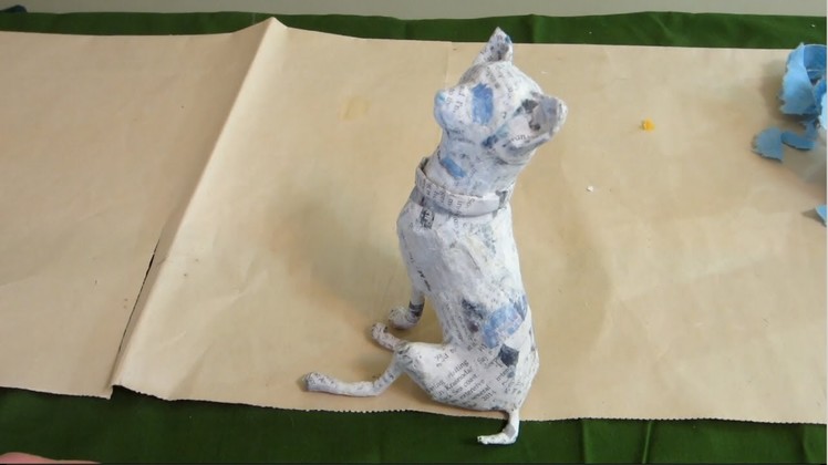 Paper Mache Chihuahua, Adding the Paper Mache
