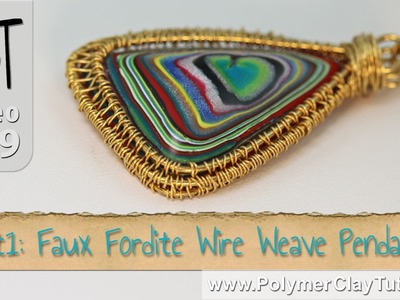 Polymer Clay Faux Fordite Wire Weave Pendant Tutorial (Intro)