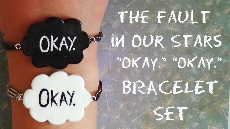The Fault in Our Stars Bracelet Set- Polymer Clay Tutorial