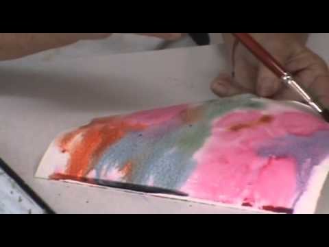 Watercolor Demo: How to Use Plastic Wrap with Watercolors - Part 9