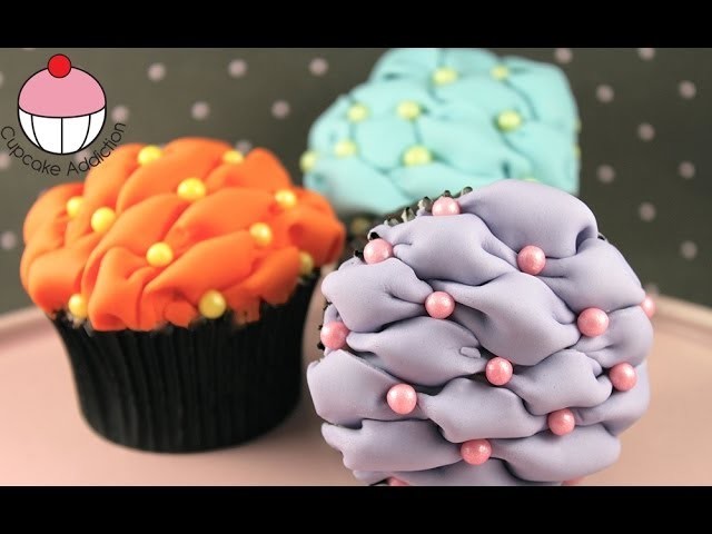 Billow Puff Fondant Technique. How to make a Pillow Fabric Effect on Cake and Cupcakes