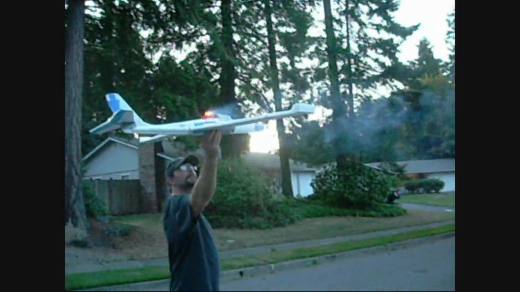 Cheapo Foam Glider Turned Into A Rocket Powered Plane