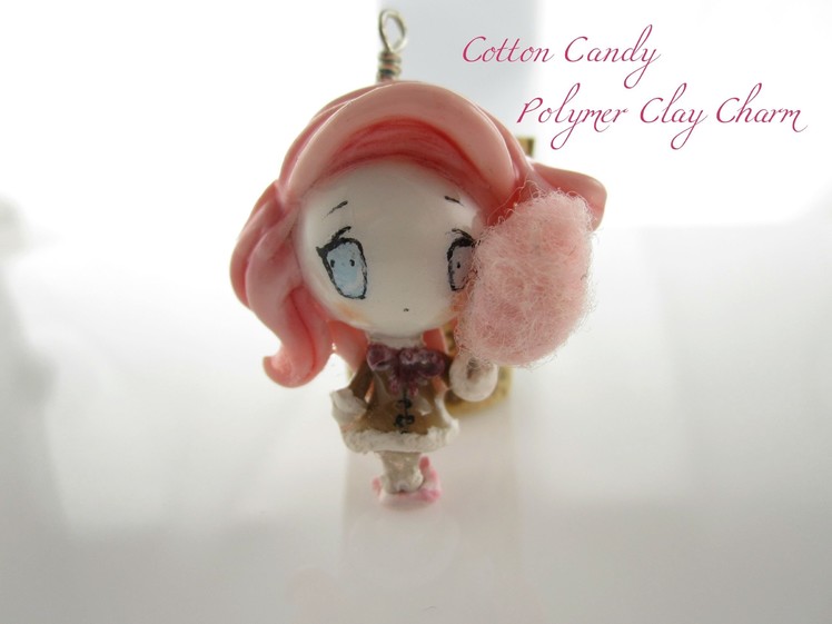 Cotton Candy Polymer Clay Chibi