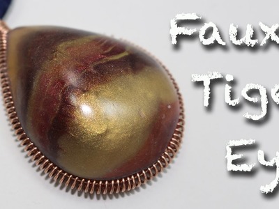 Faux Tiger's eye Stone - Polymer clay tutorial
