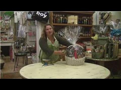 Gift Baskets : How to Wrap a Bow