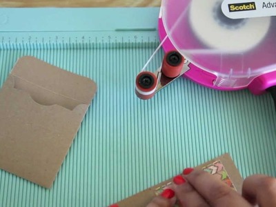 How to Make a  3 x 3 Mini Note card, with Matching Envelope, and Matching Seal