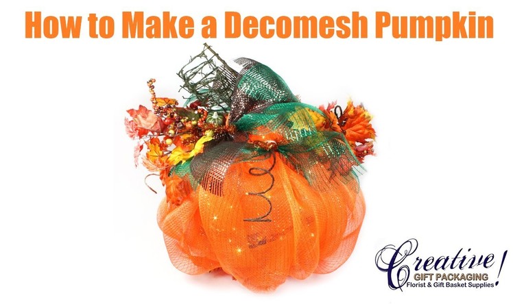 How to make a Deco Mesh Pumpkin
