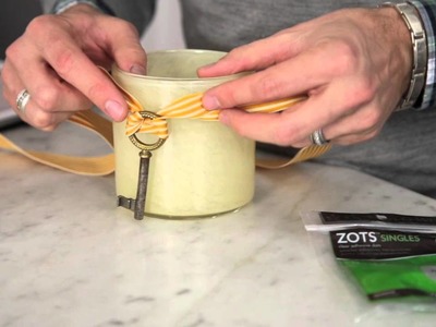 How To Re Use a Candle Glass Using a Vintage Key