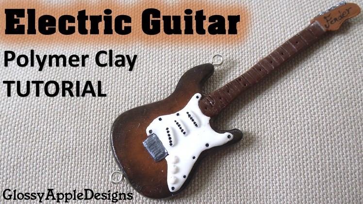 Miniature Polymer Clay Electric Guitar Pendant TUTORIAL | GlossyAppleDesigns