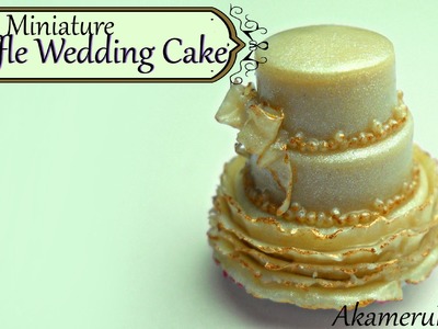 Miniature ruffle wedding cake - Polymer clay tutorial