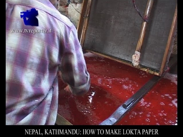 NEPAL, KATHMANDU: HOW TO MAKE LOKTA PAPER