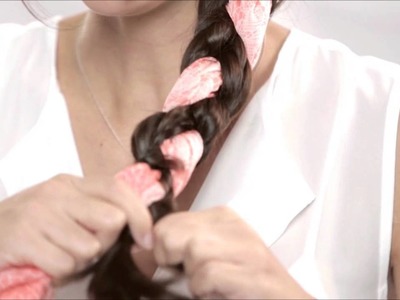 Amazing Fun Braided Hairstyle Using A Scarf Tutorial With Pureology