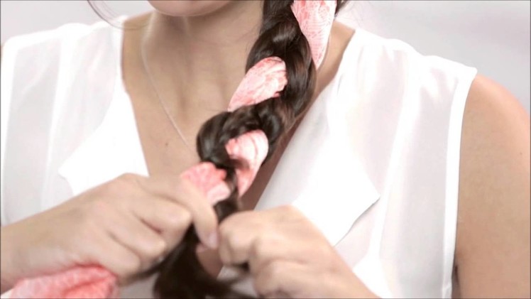 Amazing Fun Braided Hairstyle Using A Scarf Tutorial With Pureology