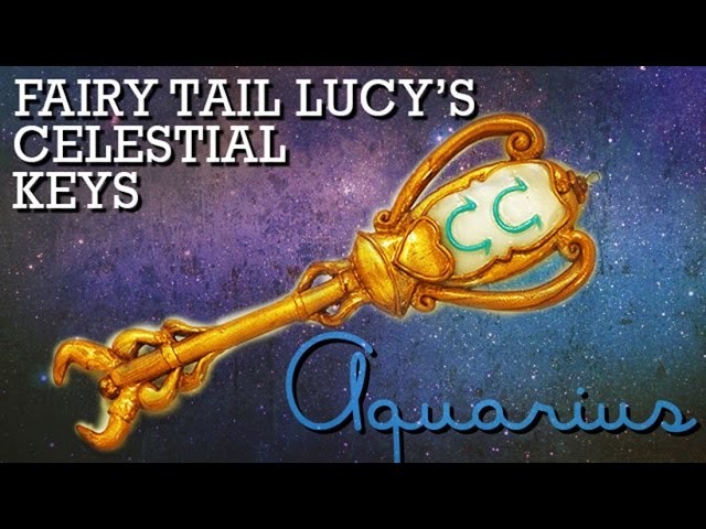 Fairy Tail Lucy's Celestial Key Polymer Clay Tutorial (Aquarius)