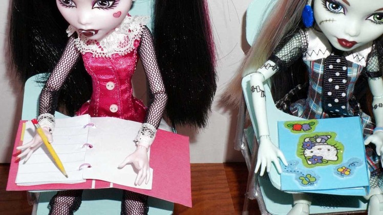 How to make a school binder for doll (Monster High, MLP, EAH, Barbie, etc)
