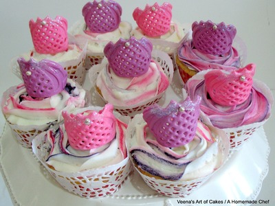How to make Gum Paste Tiara cupcake Toppers