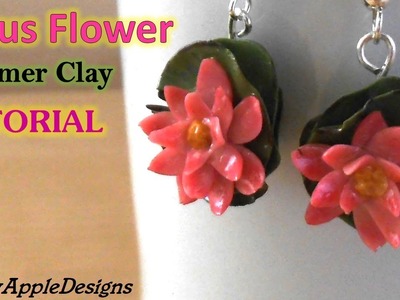 Lotus Flower Earrings.Charms - Polymer Clay Tutorial