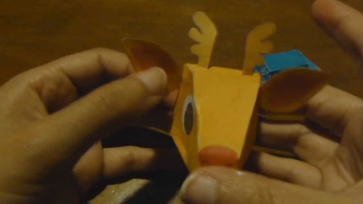 Paper toy Christmas reindeer tutorial