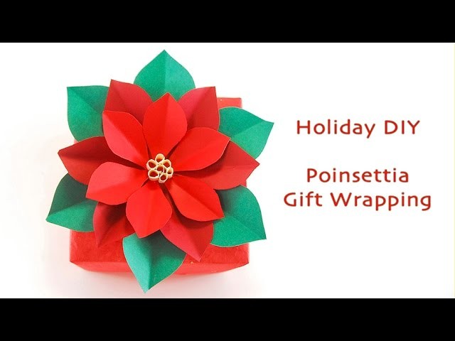 Poinsettia Gift Wrapping