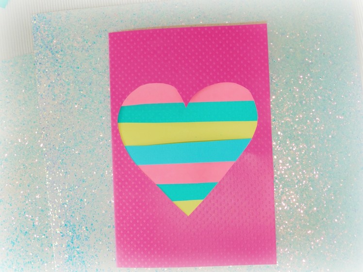 Simple and cute homemade heart card