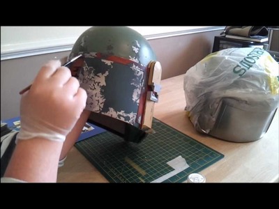 Boba Fett Helmet: Episode 12, Stencils and masking Fluid