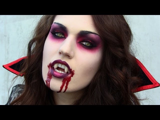 Scary Vampire Halloween Tutorial: Makeup, Hair & Costume