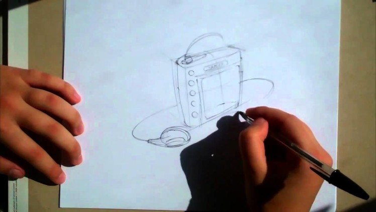 Sketching Tutorial - How to Draw an MP3 player - Part 1