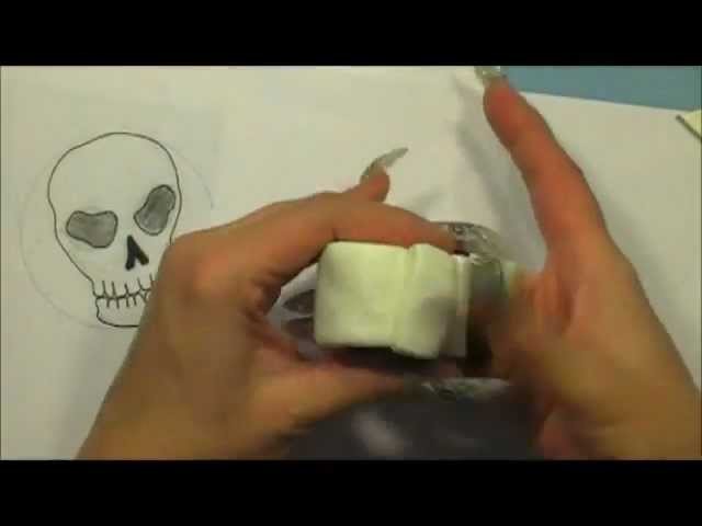Skull cane tutorial for nail art with STAEDTLER Fimo