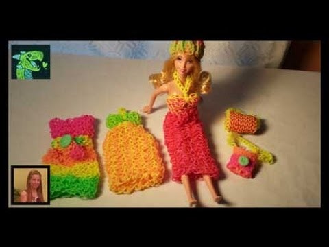 Barbie's Summer Dress on the Rainbow Loom 3D