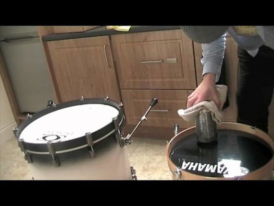 How to make a hole for bass drum.