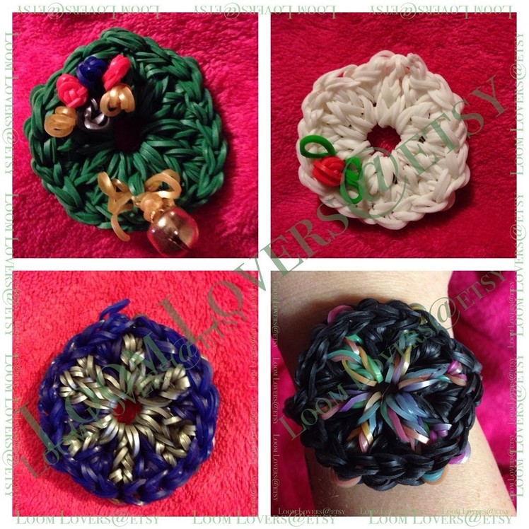 How to make a Rainbow Loom Wreath, Snowflake, Mandala
