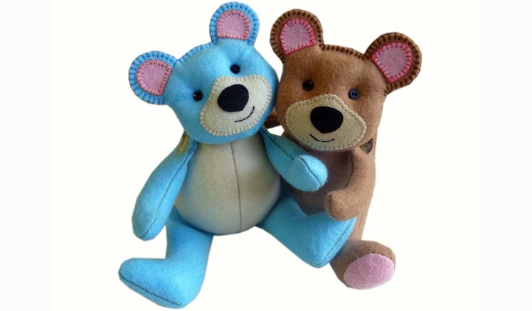 How to make a teddy bear tutorial, free pattern and easy to make with Lisa Pay