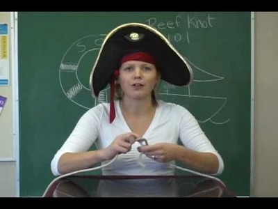 How to tie a reef knot (pirate)