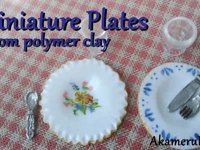 Miniature Plates Tutorial - Polymer clay Dollhouse miniature