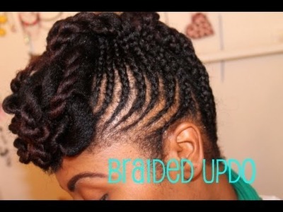 Braided Updo on natural hair